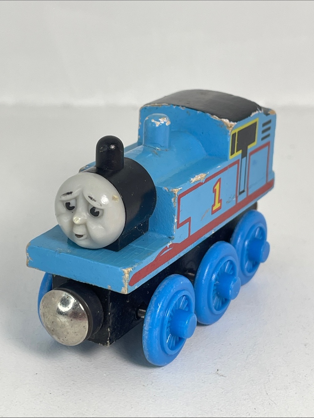Hard at Work Sad Face THOMAS #1 Tank Engine Himself Wooden Railway Train 1998